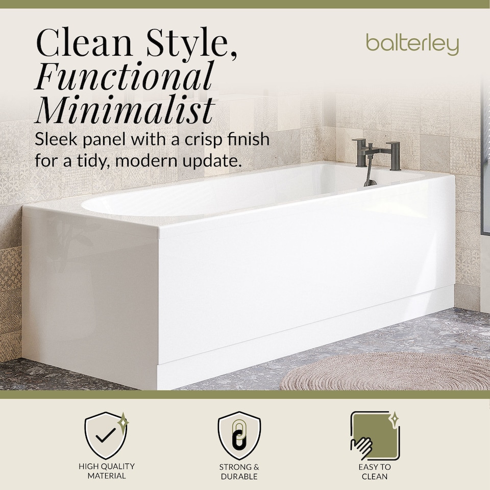image 1 of Balterley MDF Front Bath Panel & Plinth | White | Gloss White | 1
