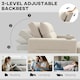 image 4 of HOMCOM 2 Seater Pull Out Sofa Bed with Pockets for Living Room Beige