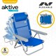 image 4 of Folding Chair with Headrest Aktive Gomera Blue 48 x 84 x 46 cm (2 Units) N/A