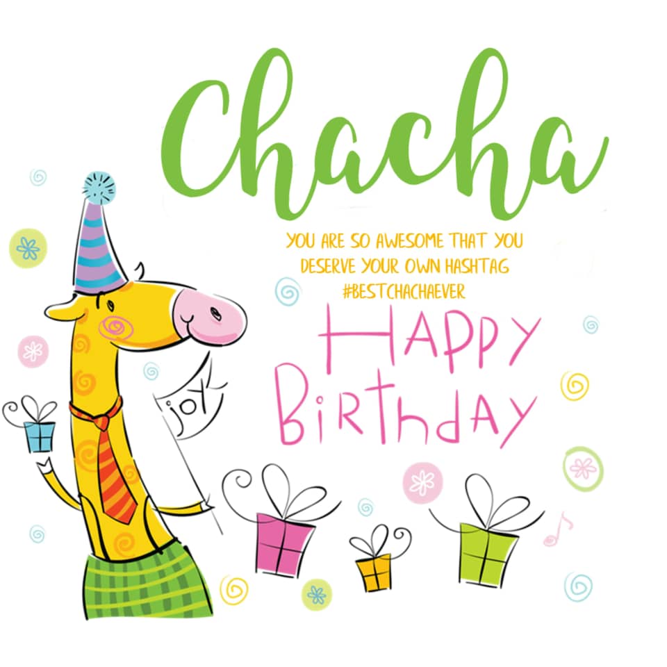 image 1 of Chacha Hashtag Birthday Card