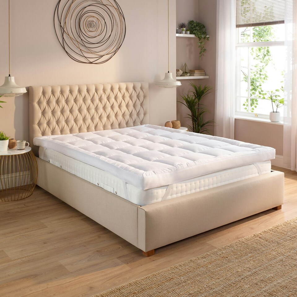 image 1 of 10cm Mattress Topper – Extra Deep Comfort | White | Double