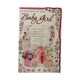 image 1 of On The Birth Of Baby Girl Pink Dress And Teddy Design Opacity Congratulations Card
