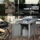 image 5 of Outsunny Fire Pit Table with 50,000 BTU Burner, Cover, Glass Screen, Grey