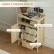 image 9 of HOMCOM Modern Sideboard Storage Cabinet for Living Room Dining Room Bedroom Yellow