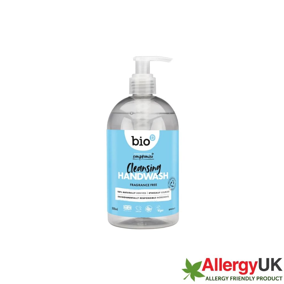 image 1 of Bio-D Fragrance Free Cleansing Hand Wash 500ml