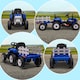 image 9 of HOMCOM Kids Electric Car, 12V Electric Ride on Tractor and Trailer with Detachable Trailer Remote Control, USB, Horn, Lights, Start-Up Sound, for Ages 3-6 Years, Blue