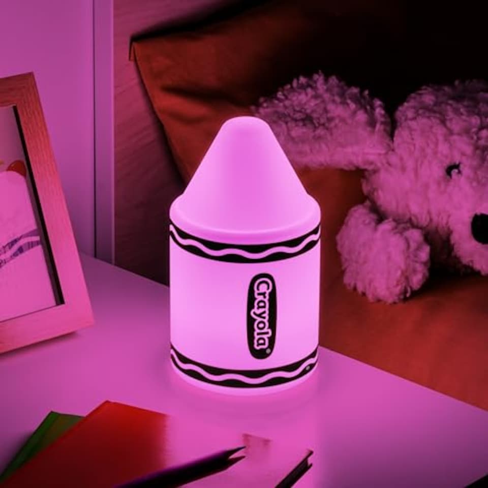 image 1 of Crayola Silicone Rechargeable Night Light, Multicolour Crayon Lamp for Kids, Bedside, Nursery & Classroom  Paladone