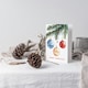 image 3 of Three Baubles Hanging From Tree Watercolour Blank For Him Or Her Art Christmas Card