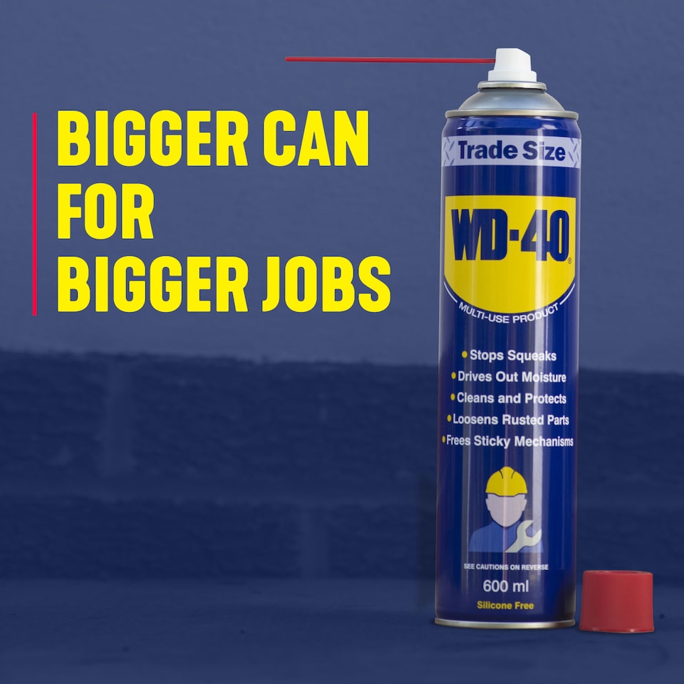 image 1 of WD-40 Original Multi-Use Lubricant Spray Clean & Protect Metal from Rust, 600ml, 2 Pack