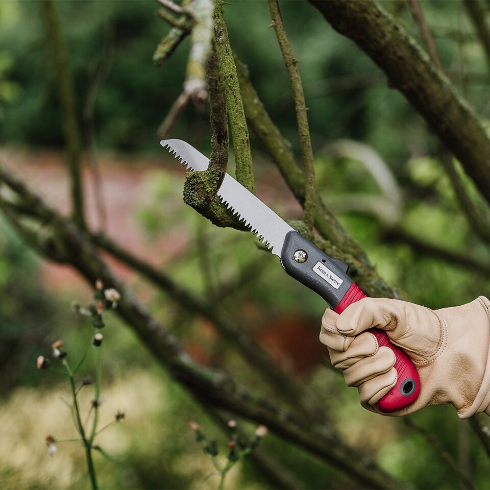 image 1 of Kent & Stowe Turbo Folding Saw 140mm Carbon Steel Blade | Brown | 1 x Folding Saw