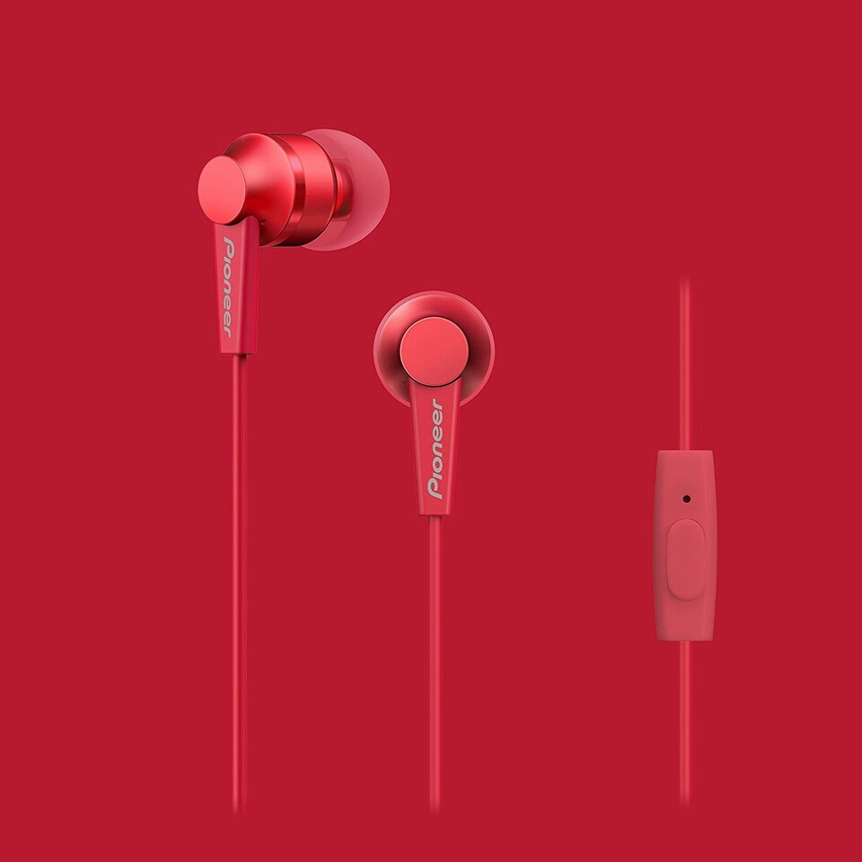image 1 of Pioneer SE-C3T-W In-Ear Headphones Red
