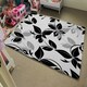 image 4 of Black & White Floral (Rug) Black | Large: 140x200cm