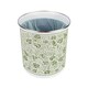 image 4 of Oak Leaves & Berries Food Waste Caddy - Metal 2L Green Decorative Kitchen Compost Bin