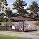 image 3 of Double Premium Pergola and Decking Kit - Wood - L300 x W300 cm - Rustic Brown