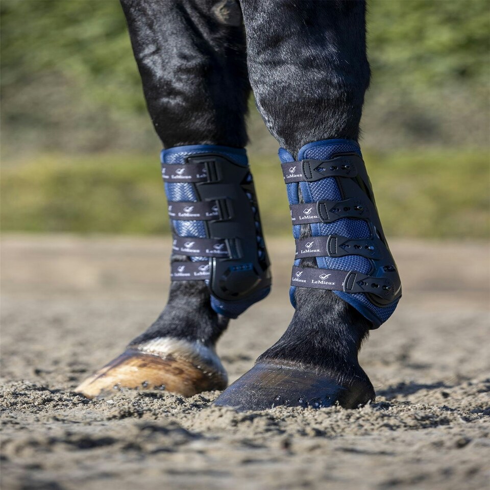 image 1 of LeMieux Ultra Mesh Snug Boots Hind Blue | Large
