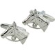 image 1 of Horse Head Cufflinks - Onyx Art CK39