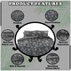 image 2 of VELVETIO Markland Paisley Complete Duvet Cover Set with Fitted Sheet Luxury Bedding Quilt Grey | King