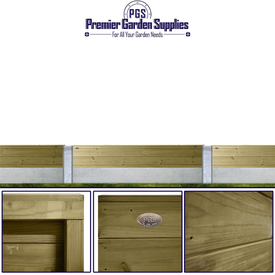 image 1 of Ultimate T&G Horizontal Boards W:6ft x H:1ft Fence Panel Treated Timber (Pack of 5)