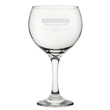 Personalised Noginophobia Engraved Gin Balloon Cocktail Glass