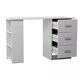 image 8 of 3-Drawer 3-Shelf Desk with Customizable Layout Grey | Colour: Cedar Grey