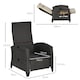 image 7 of Outsunny Garden Recliner w/ Cushion, Reclining Rattan Chair, Khaki/Brown