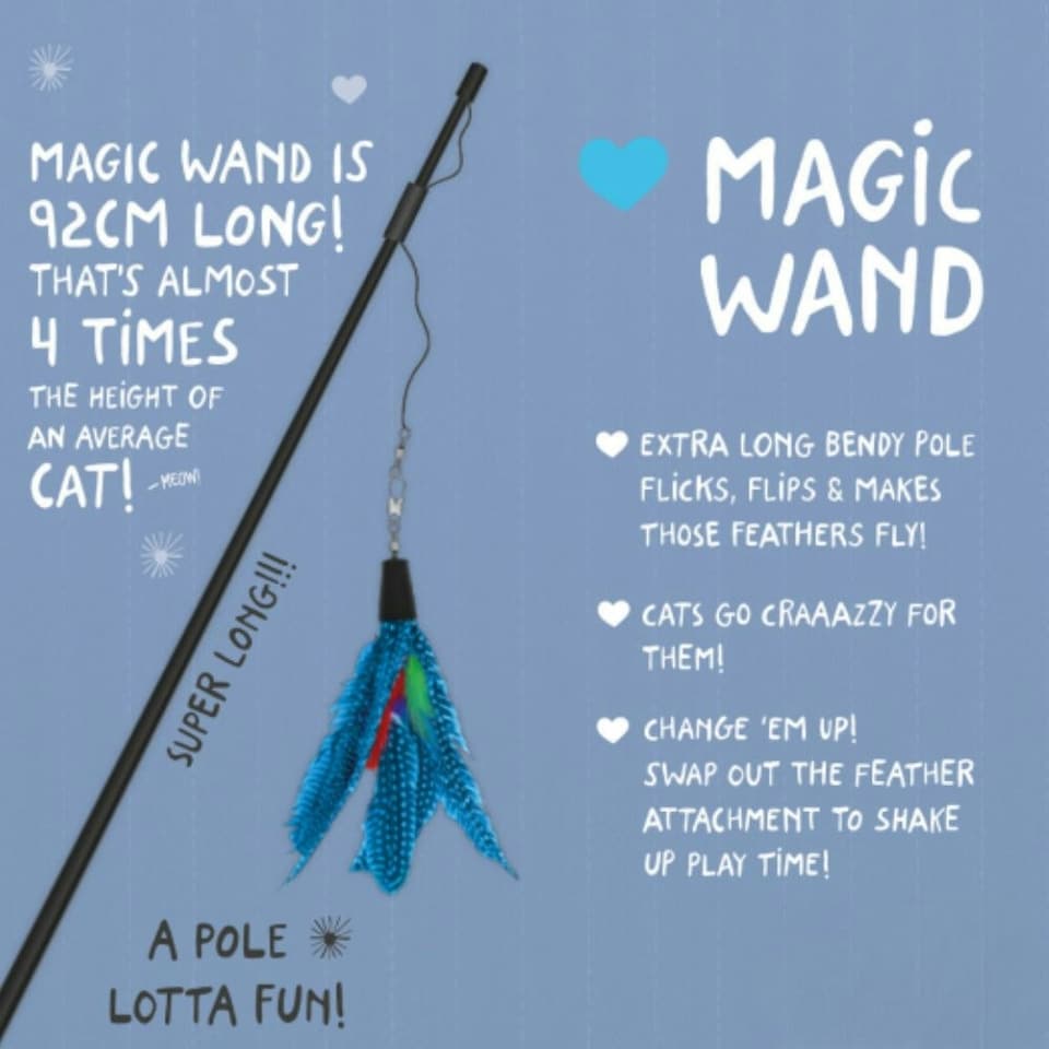 image 1 of BAM! Magic Cat Catnip Wand Toy Mouse