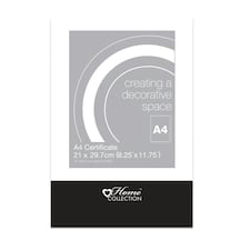 A4 Certificate Glass Clip Frame by Home Collection