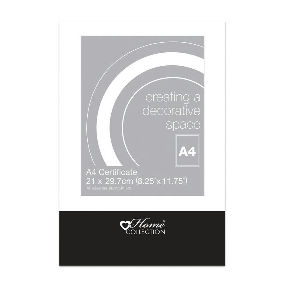 image 1 of A4 Certificate Glass Clip Frame by Home Collection