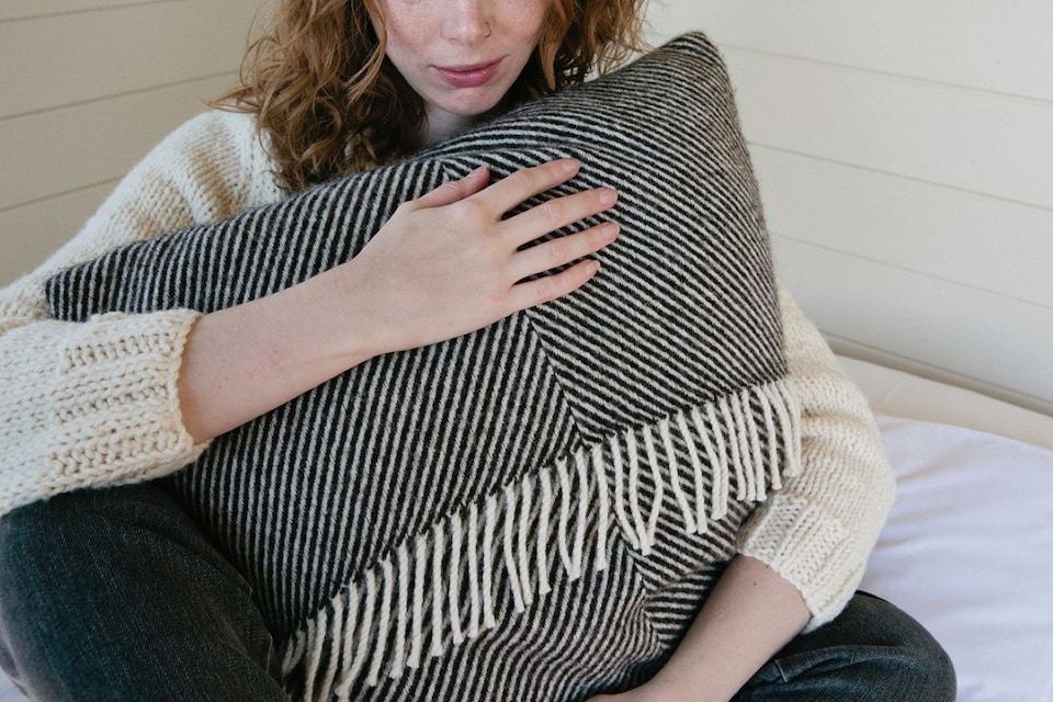 image 1 of Romney Marsh Wools, Fostum British Soft Wool Cushion, Pearl Drop Design