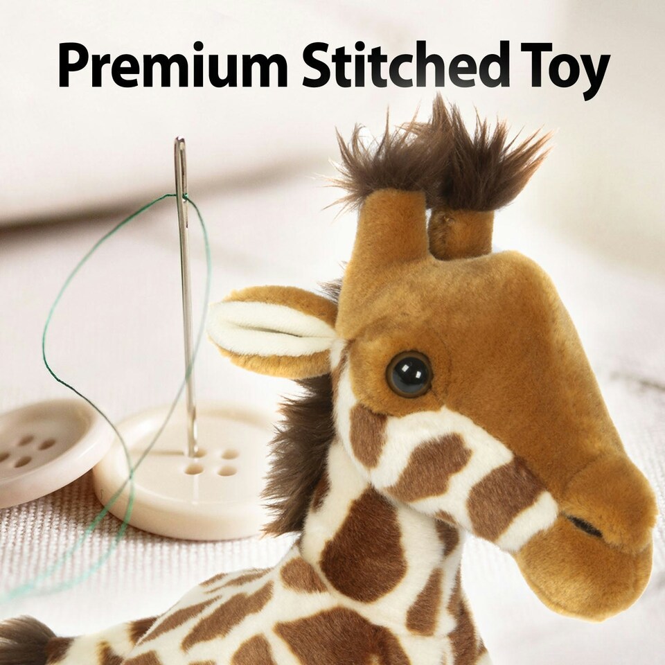 image 1 of Wildlife Giraffe 30cm Plush Lifelike Toy - Natural World Collection