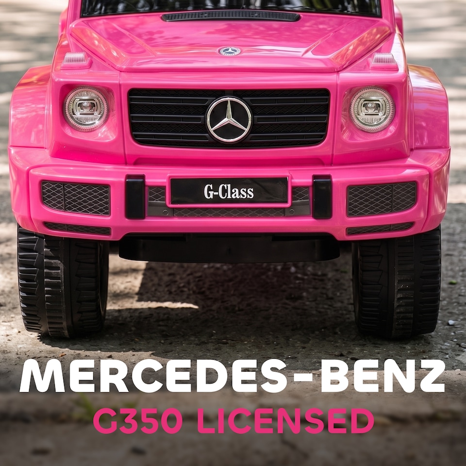 image 1 of HOMCOM Kids Ride-on Push Car 3 in 1 Benz G350 Baby Floor Slider Walker, Pink