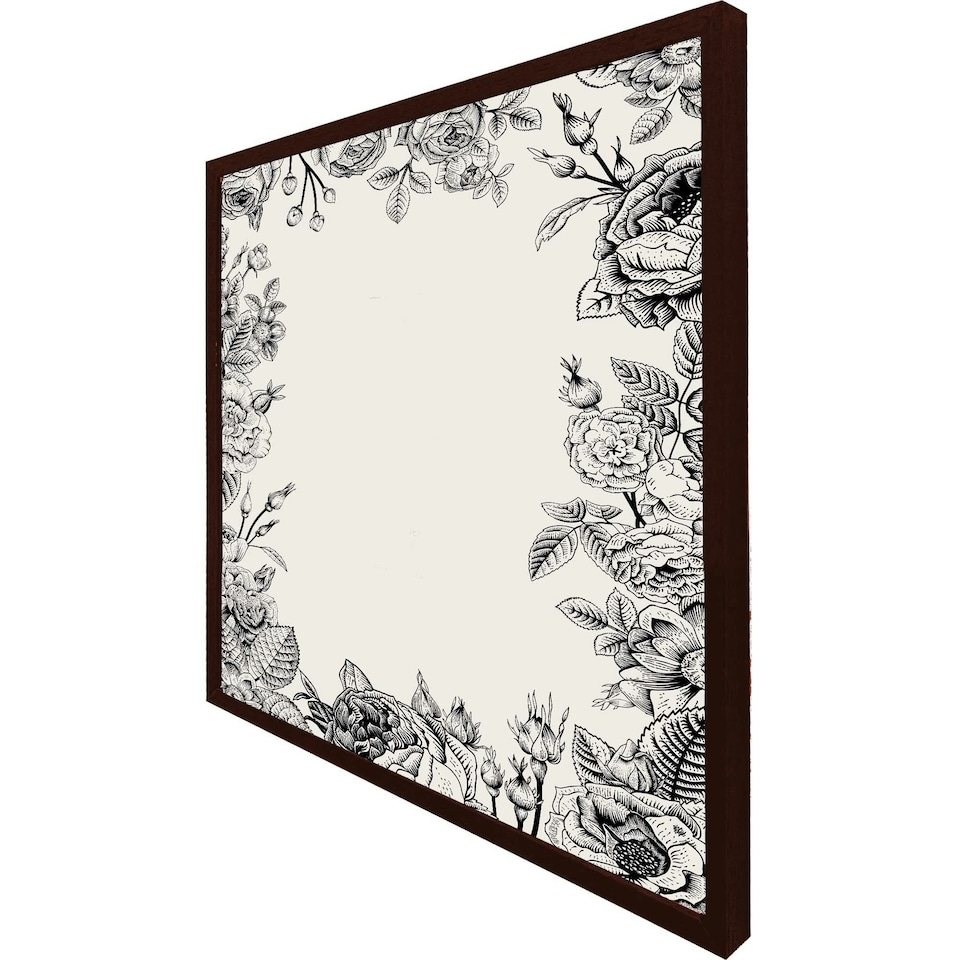 image 1 of Hand drawn roses (Picture Frame) Brown | L