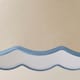 image 6 of ValueLights Florie Natural Large Taper Lamp Shade Scallop Blue Trim & Bulb | Blue