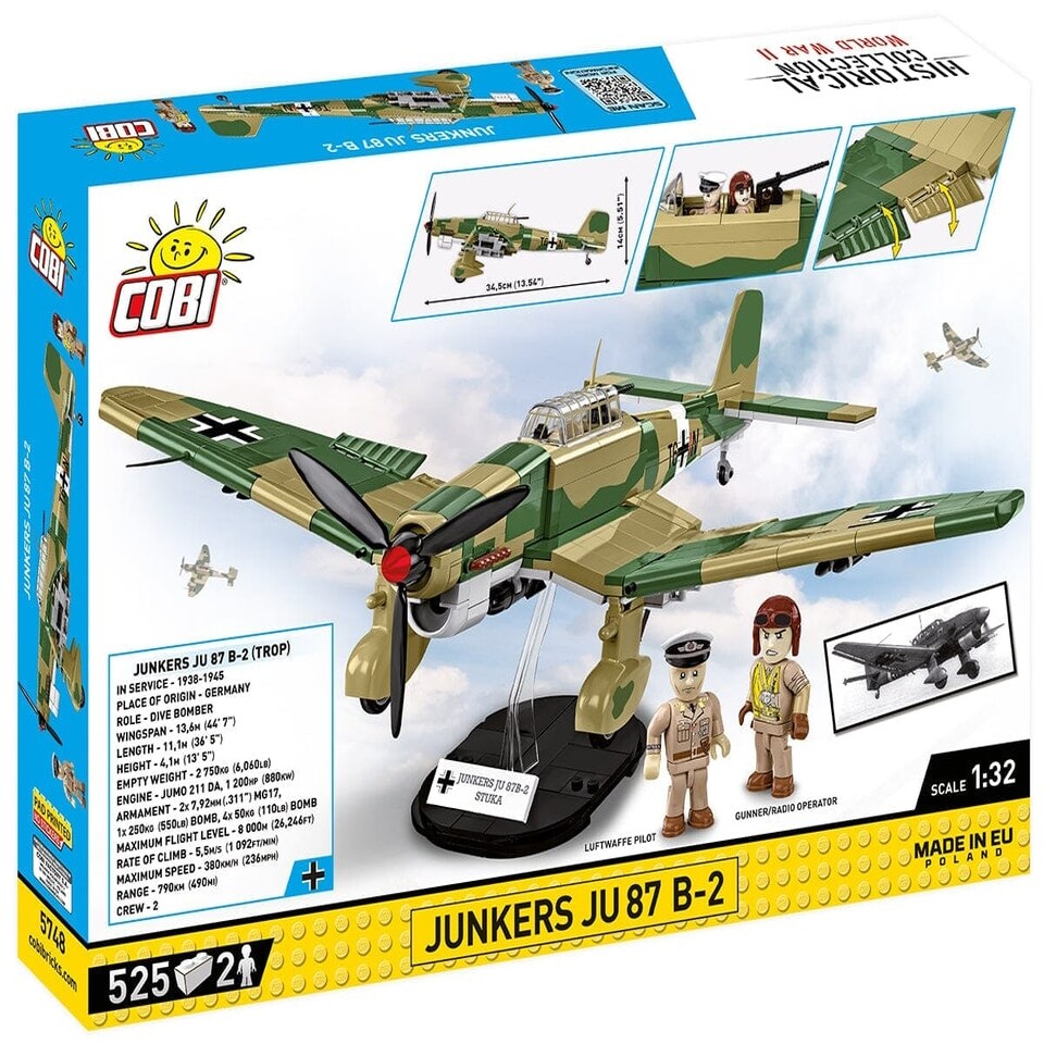 image 1 of Junkers JU 87 B-2 brick plane model - COBI 5748 - 525 bricks