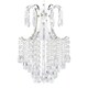 image 4 of ValueLights Modern Silver Chrome Ceiling Pendant Light Shade With Clear Acrylic Droplets