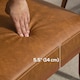 image 6 of HOMCOM Accent Chair PU Leather Armchair with Armrests for Living Room Brown