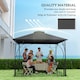 image 2 of Outsunny Gazebo Canopy Replacement Cover 3 x 3(m) 2-Tier Roof Top for Garden