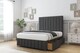 image 3 of Sloomy California Graphite Dumfries Divan Bed With Mattress 4 Drawers With 26" Strutted Headboard & 12" Matching Footboard 4'6 Double | Grey | Graphite | Double | 1