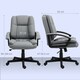 image 7 of HOMCOM Swivel Executive Office Chair Mid Back Chair w/ Arm, Grey