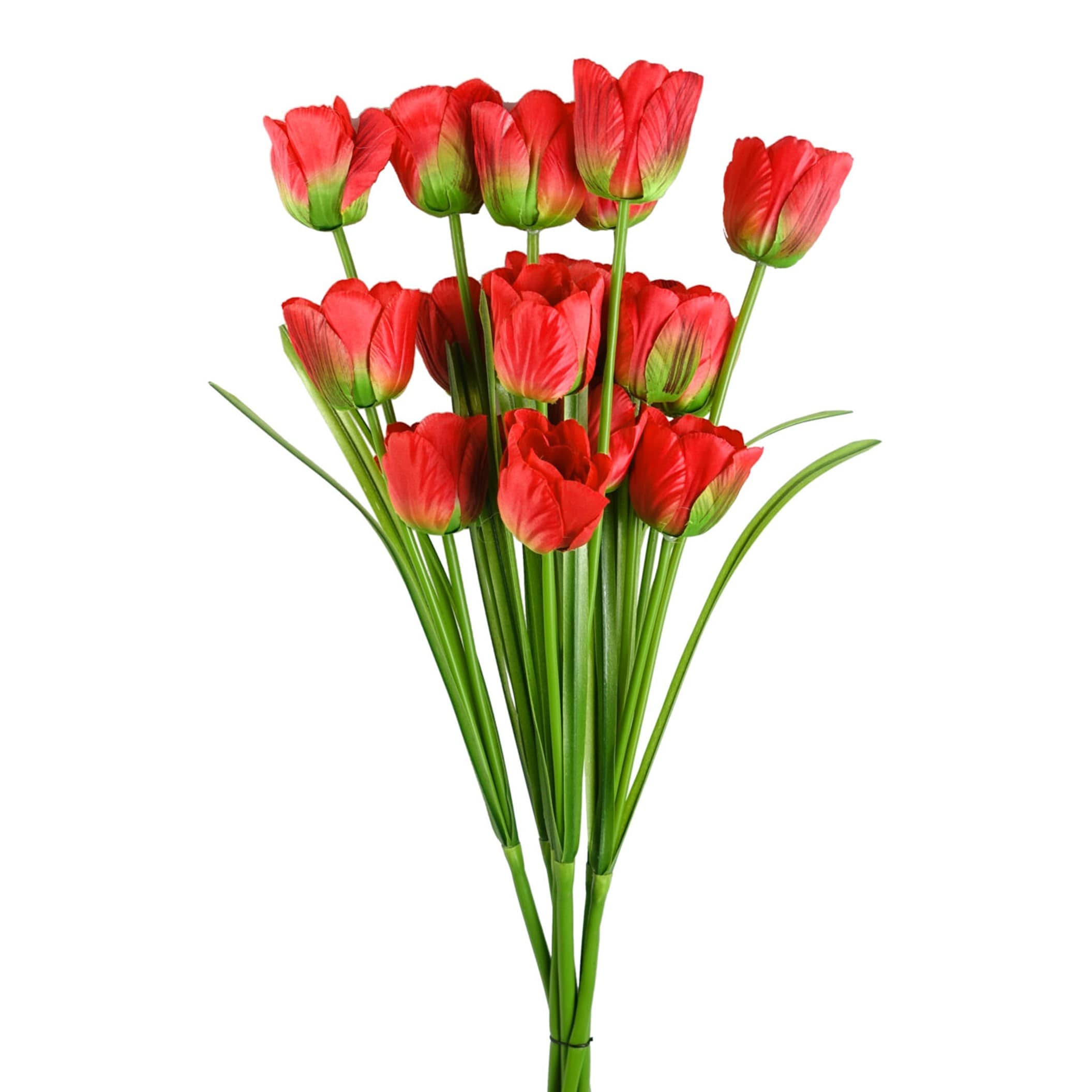Pegdev Pack of 6 80cm Artificial Red Tulip Stems for Home or Office Use