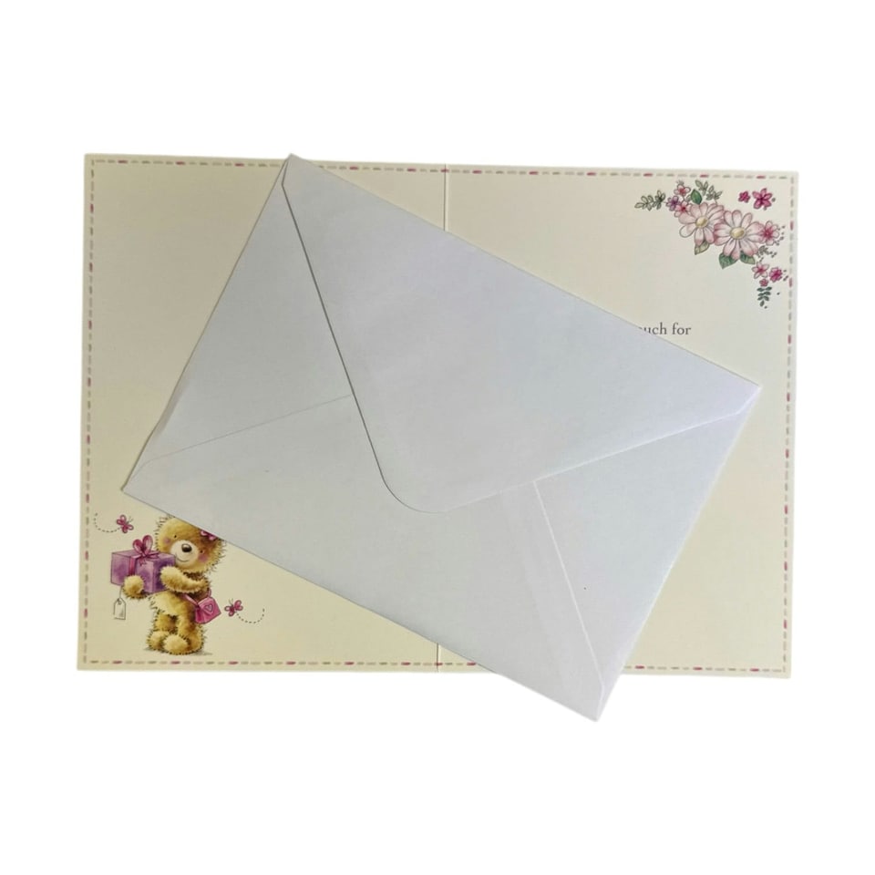 image 1 of To A Special Mummy Teddy Wearing Flower and Holding Gift Design Mother's Day Card