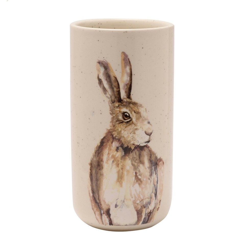 image 1 of Meg Hawkins Tall Ceramic Vase - Hare
