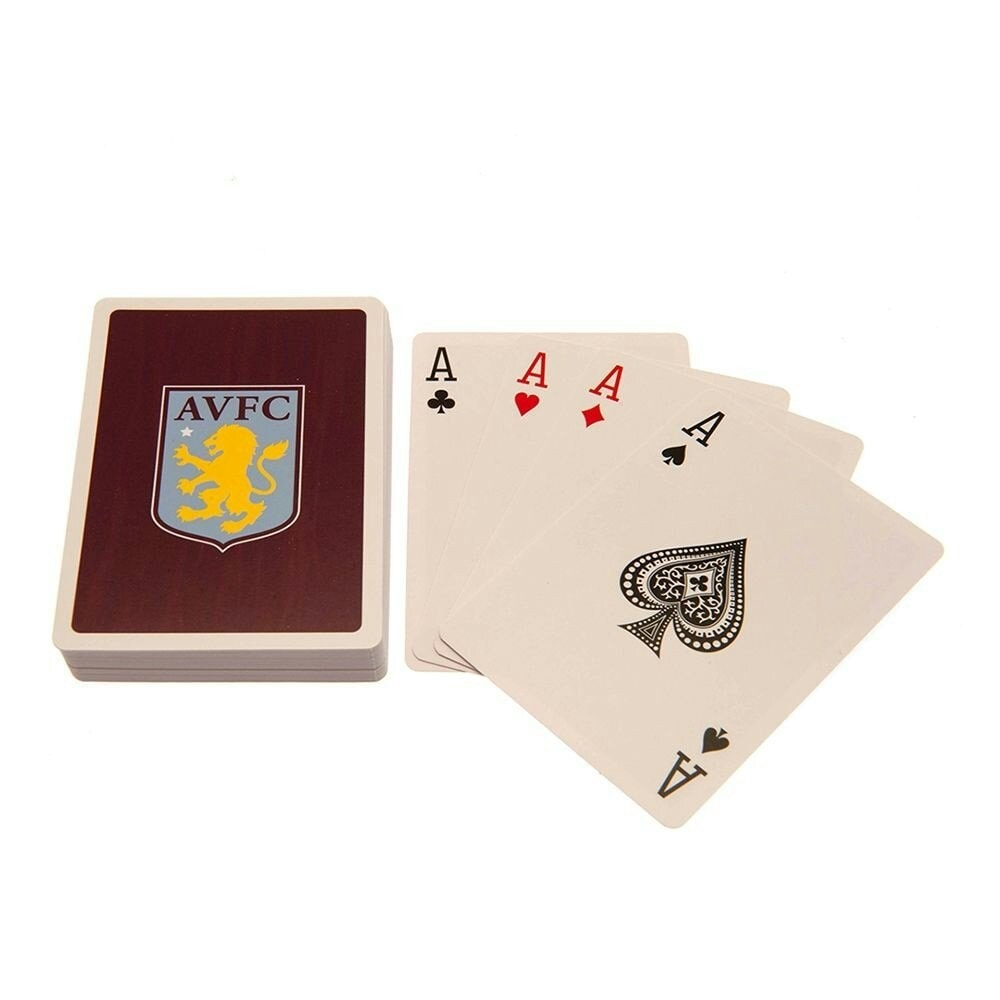 Aston Villa FC Playing Card Deck - Claret Red/White - One Size