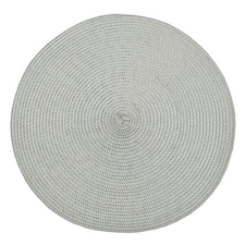 Walton & Co Dove Grey Circular Ribbed Placemat