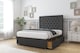 image 3 of Sloomy Montana Graphite Dumfries Divan Bed With Mattress 2 Drawers Footend With 26" Strutted Headboard 4' Small Double | Grey | Graphite | Small Double | 1