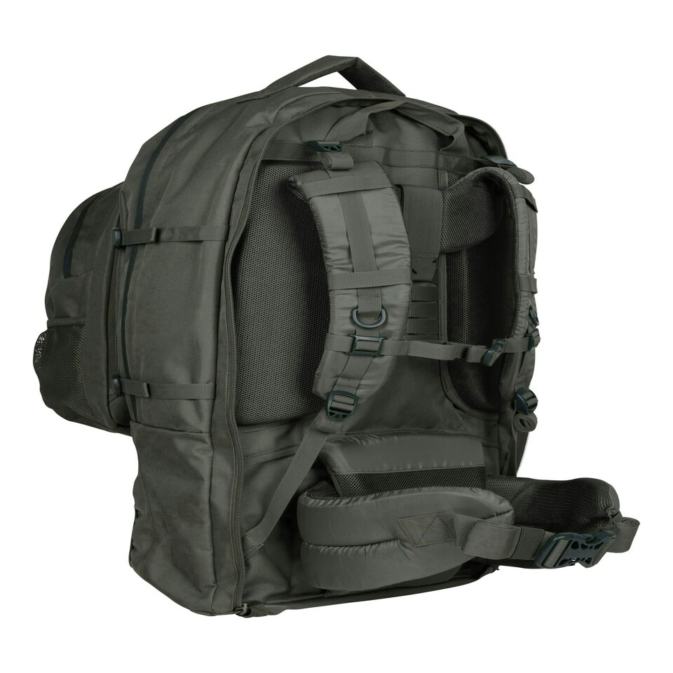 image 1 of Mountain Warehouse Unisex Traveller 60 + 20L Rucksack Durable Sports Backpack Green | Khaki