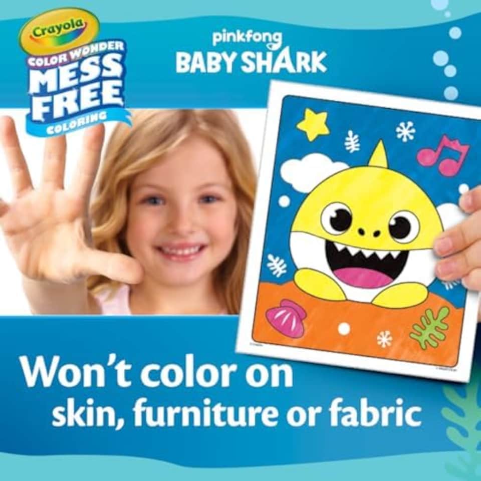 image 1 of Crayola Baby Shark Color Wonder Colouring Set
