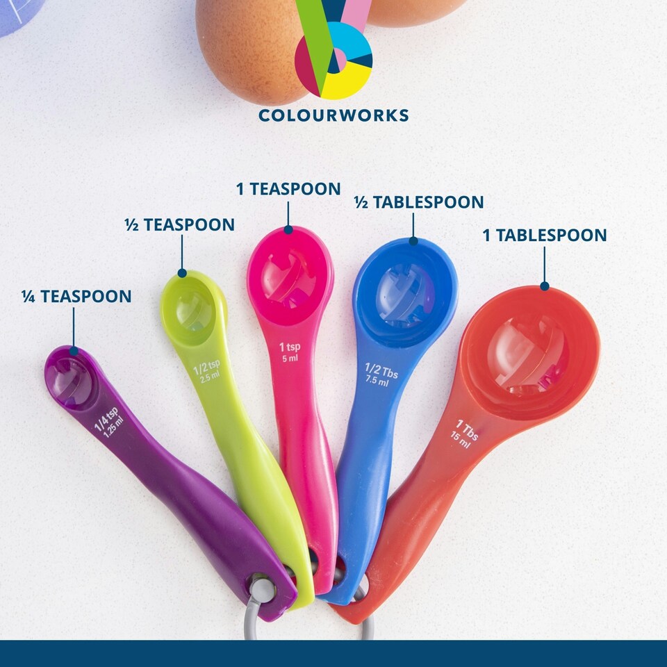 image 1 of Colourworks 5 Piece Measuring Spoon Set | Multi | Not provided