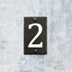 image 5 of Nicola Spring Slate House Sign - 9 x 14.5cm - Number 2