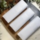 image 5 of Warwick & Vance Pack Of 3 Mens White Handkerchiefs With A Satin Stripe Border, Cotton, 40 x 40cms